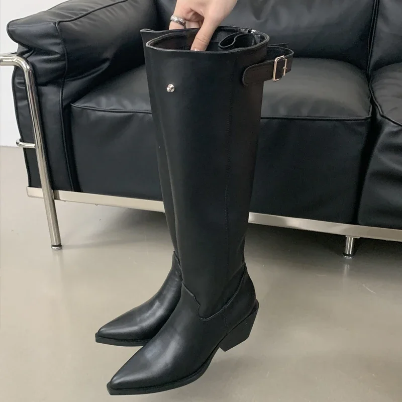 Winter Belt Buckle Pointed Toe - Vintage Fashion Heels recensie en prijs