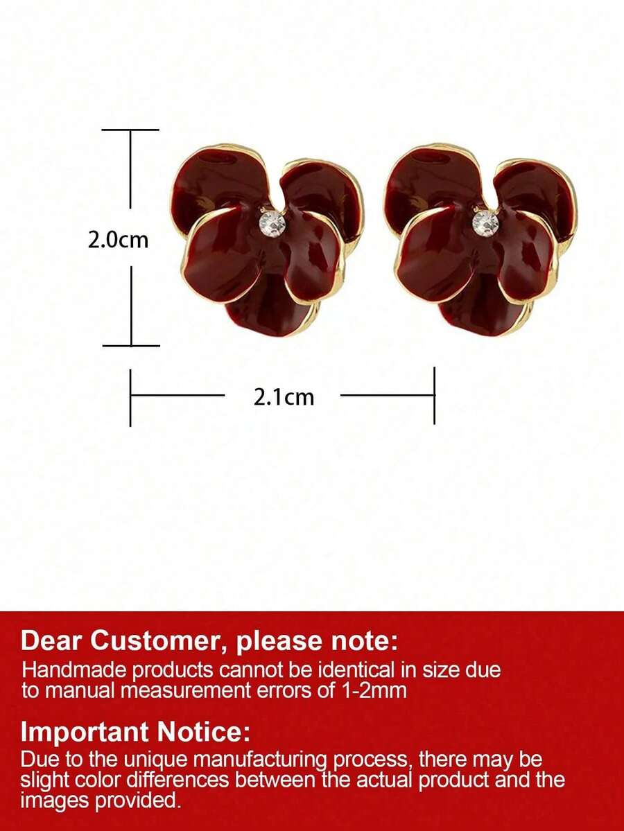 Orange Flower Stud Earrings Wi - Vintage Fashion Center recensie en prijs