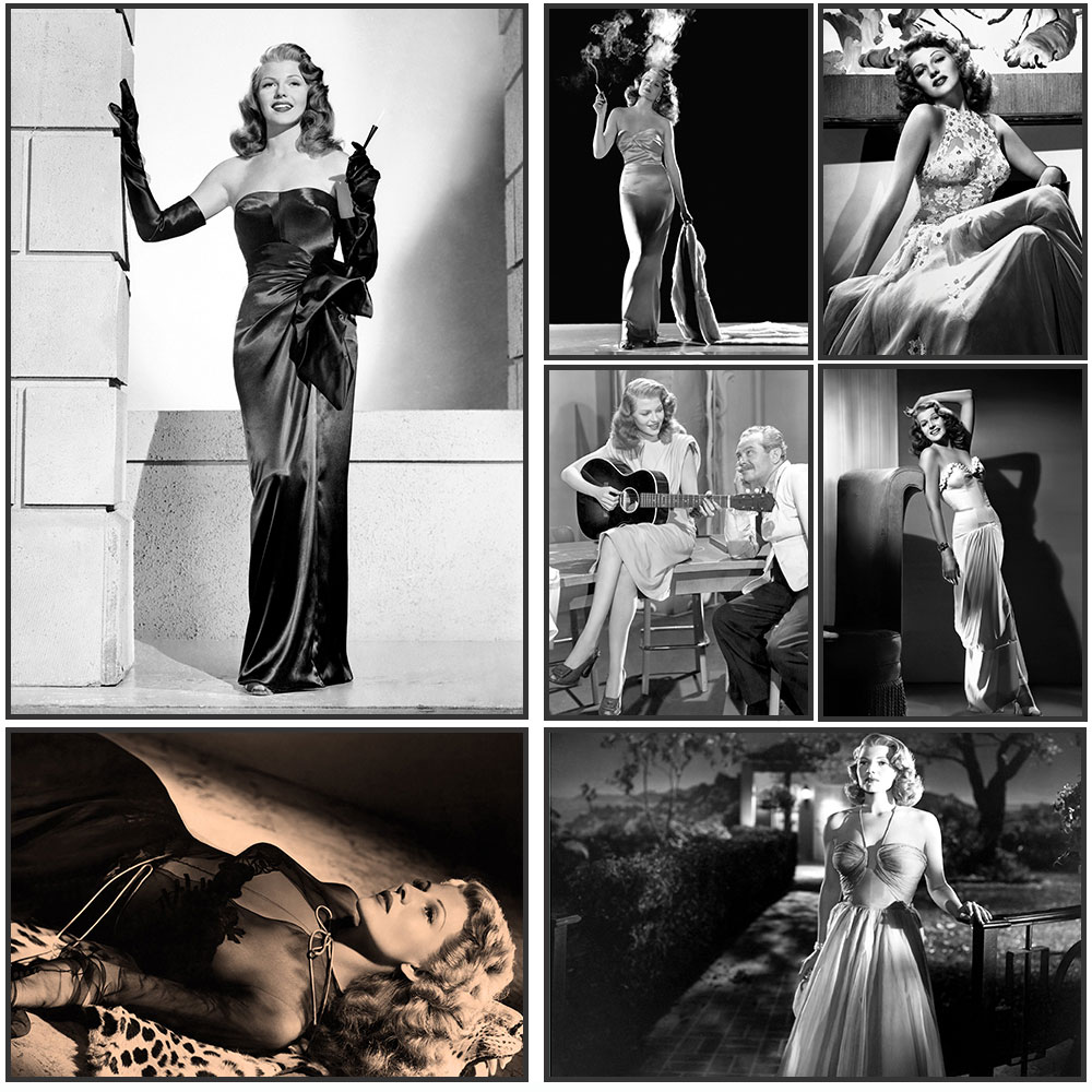 Rita Hayworth Poster,Black and - Vintage Fashion Prints For Wall recensie en prijs