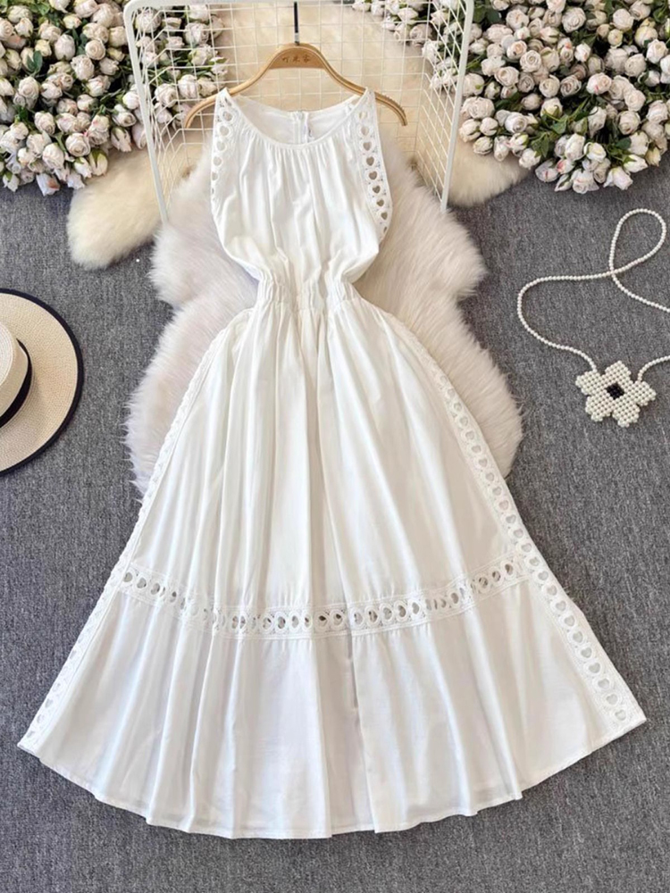 Elegant Hollow Out Women White - Vintage Fashion Korea recensie en prijs