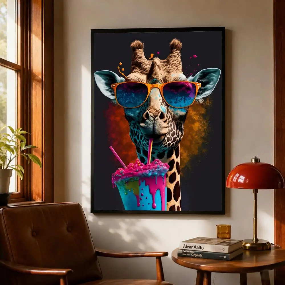Art V-Vibrant Animal Bubble Fa - Vintage Fashion Prints For Wall recensie en prijs