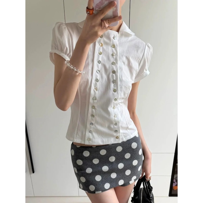 Y2K Japanese Vintage Blouse Pu - Vintage Fashion Korea recensie en prijs
