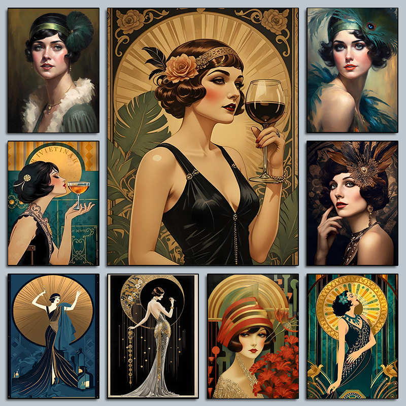 Vintage Flapper Girl Poster 19 - Vintage Fashion Prints For Wall recensie en prijs