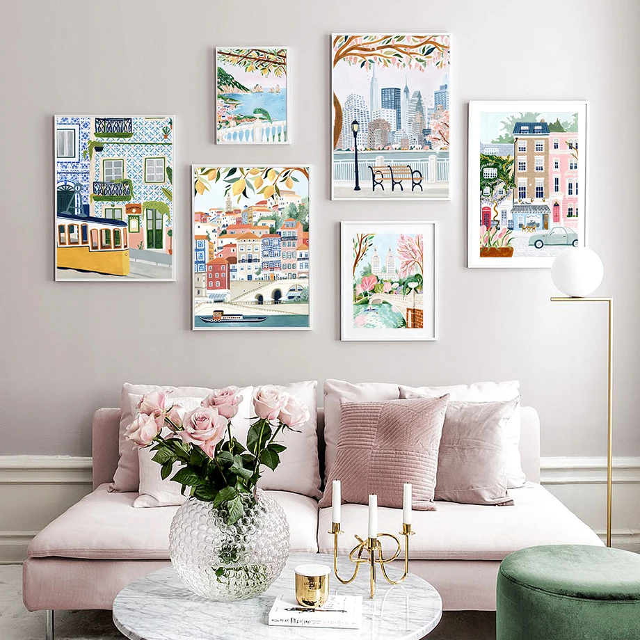 City Street Park Vintage Tram  - Vintage Fashion Prints For Wall recensie en prijs