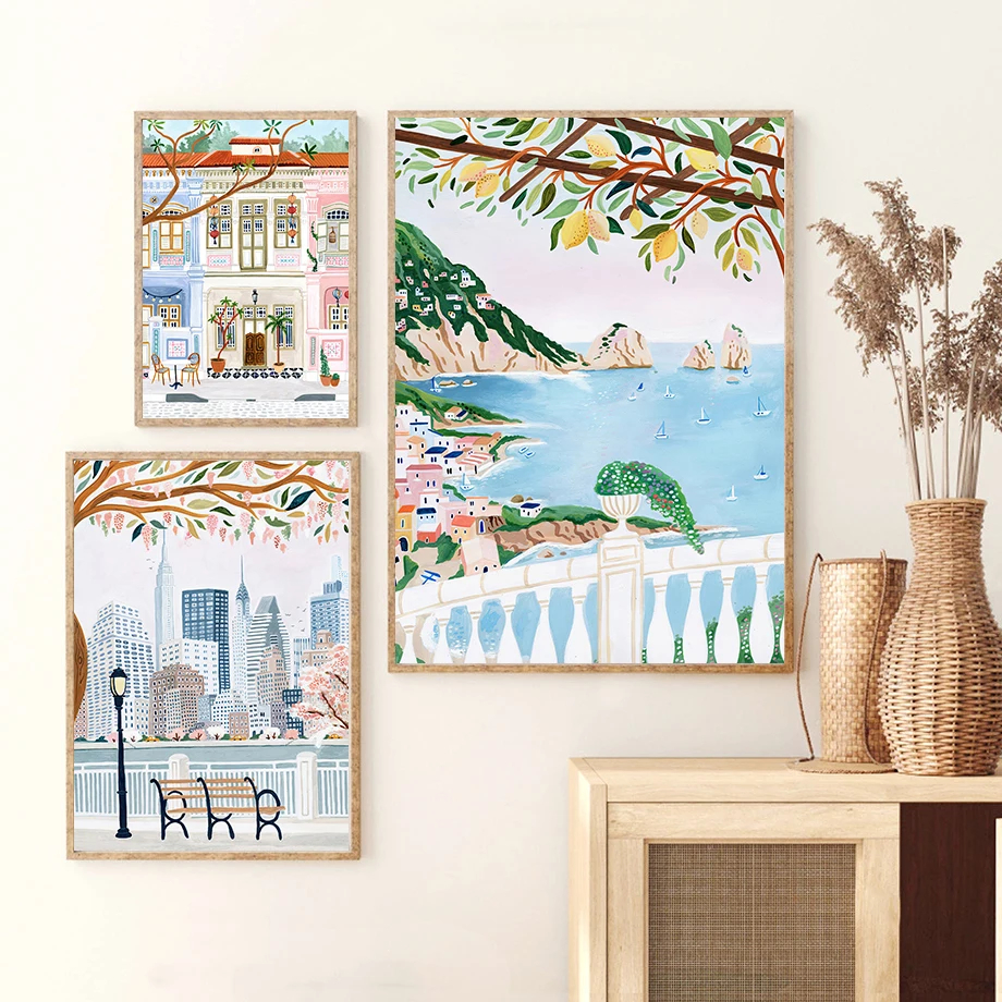 City Street Park Vintage Tram  - Vintage Fashion Prints For Wall recensie en prijs